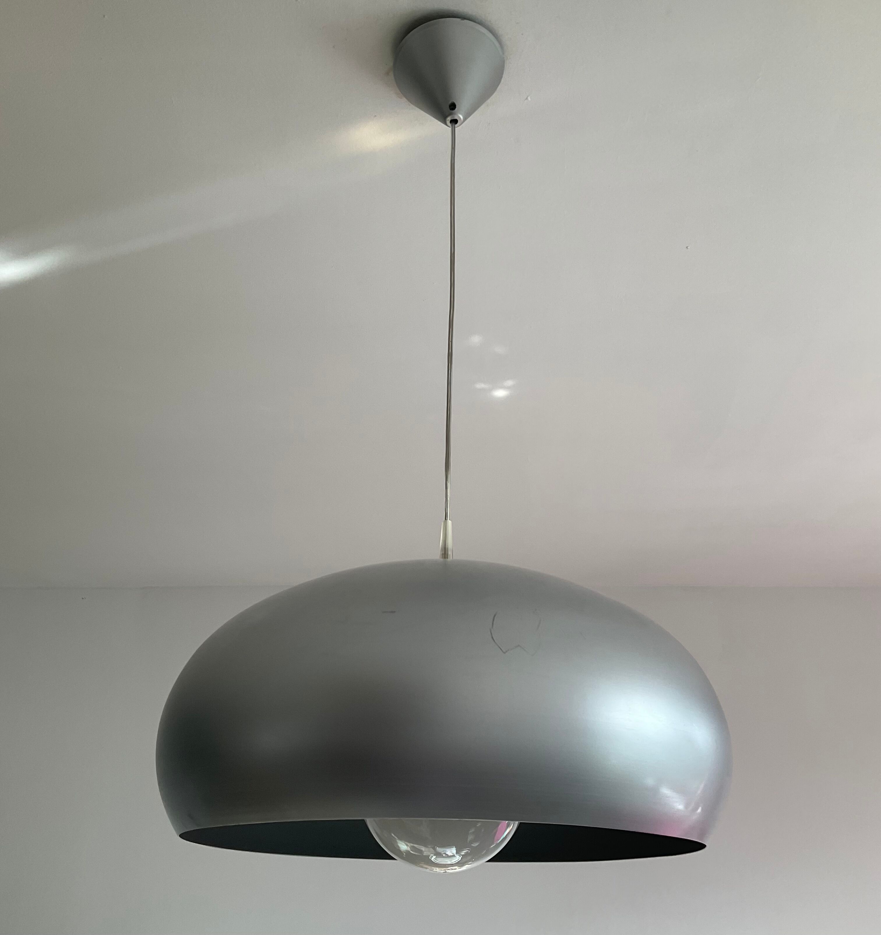 Vintage hanging lamp saucer aluminum years 70/80
