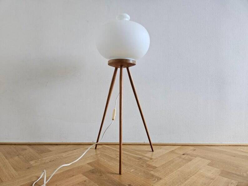 Lampe trépied de sol très rare ULUV des années 1960