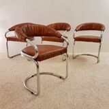 Set of 4 Giotto Stoppino chairs from the 1970s
