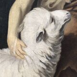 Painting Oil on canvas after Murillo Saint Jean Batiste early 20th century