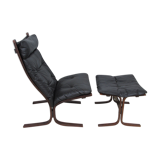 Siesta chair and footstool by Ingmar Relling for Westnova Norway - 1965