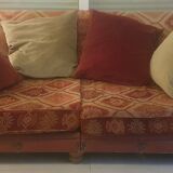 Eastwood leather and fabric sofa.