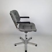 Vintage chrome swivel armchair