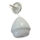 vintage pendant light from the 60s and 70s in white opaline with rosette