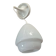 vintage pendant light from the 60s and 70s in white opaline with rosette