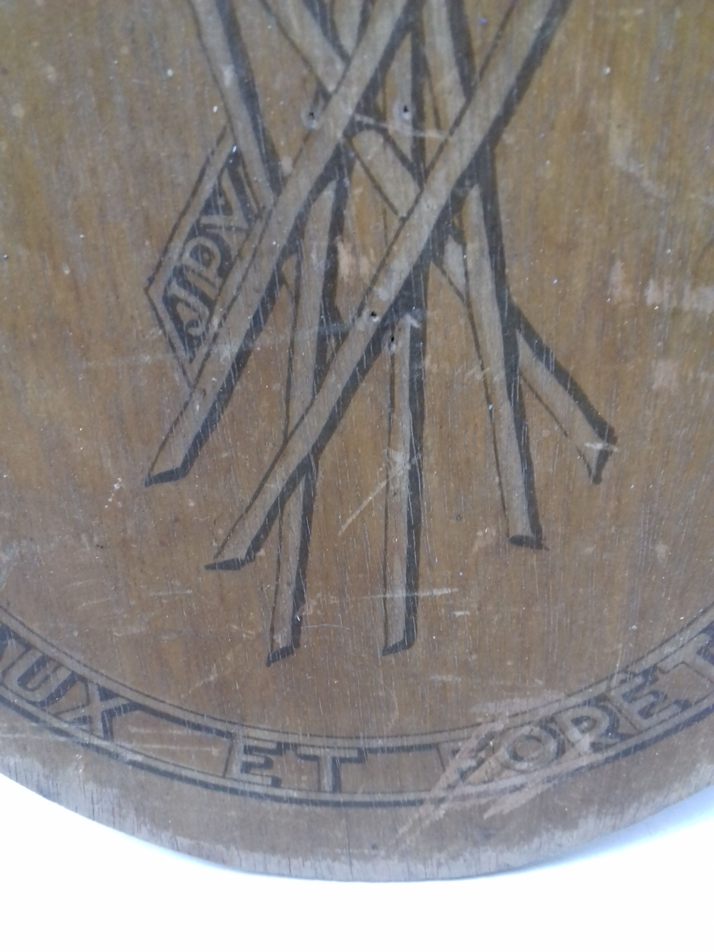 Bakery wood panel "here bread is baked over a wood fire"