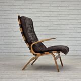 1970s, Danish design by Farstrup, set of 2 armchairs, furniture leather.