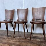 Trio of vintage retro Dove Baumann chairs 1960