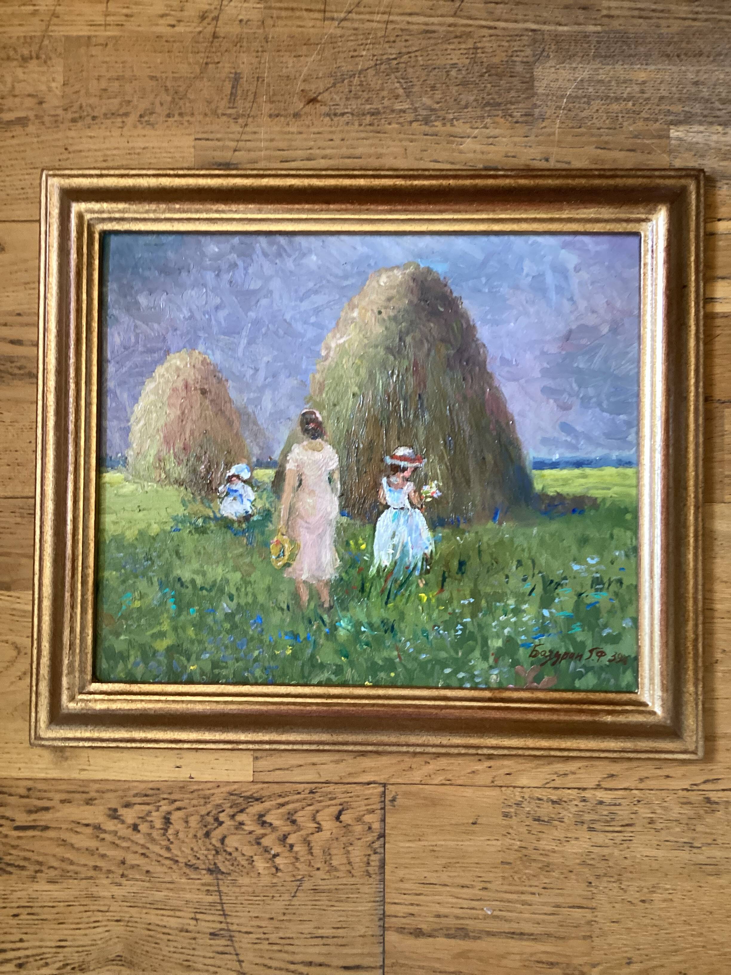 Oil painting on cardboard signed, dimensions: height - 42.5 cm, width - 48.5 cm.