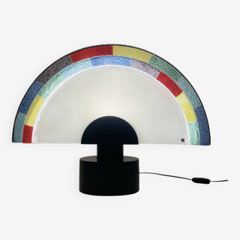 lampe de table en verre coloré de Murano conçue par Zonca