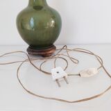Green ceramic lamp foot