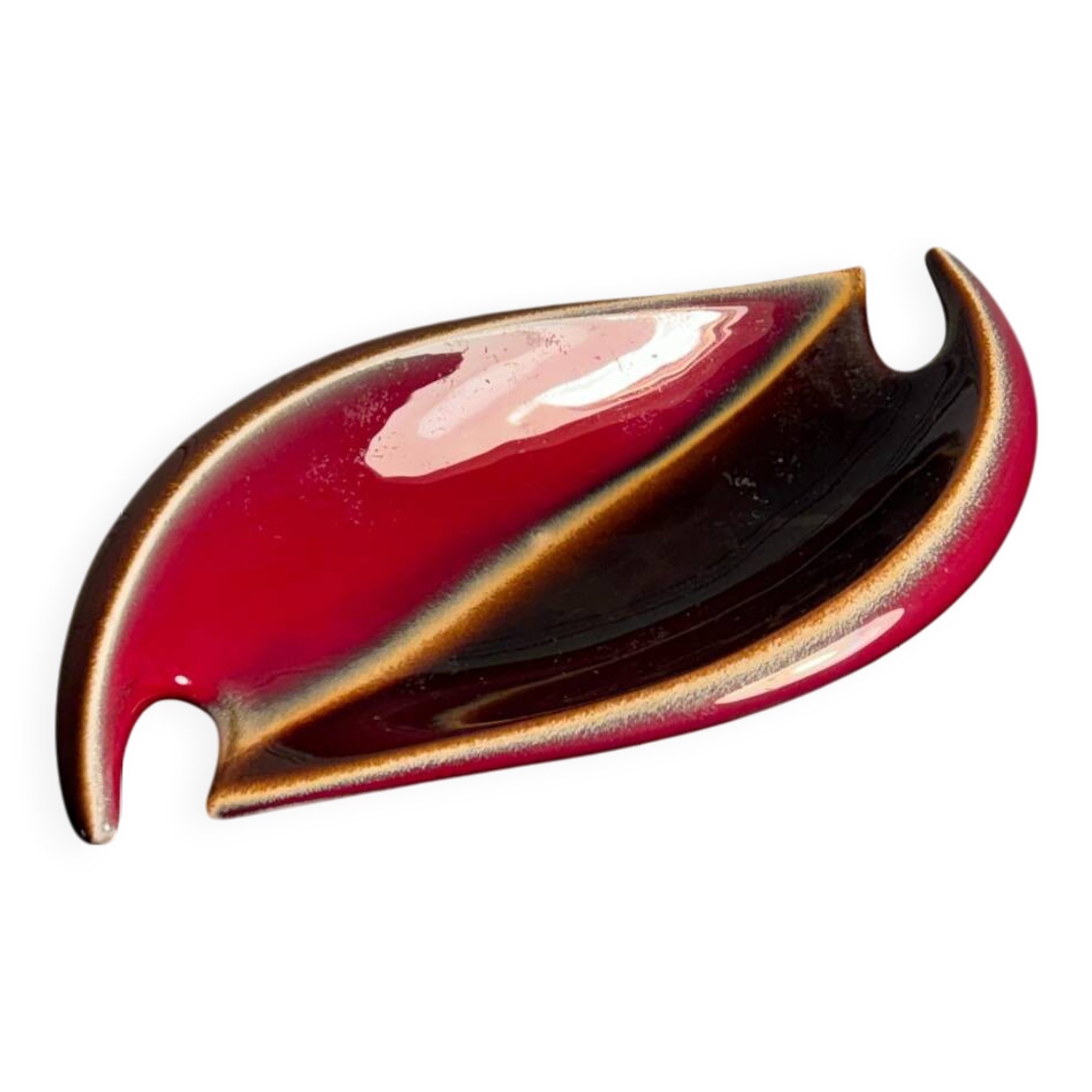 Red and brown Verceram cup