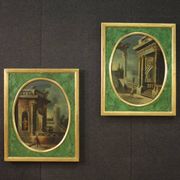 Peinture italienne Caprice architectural du XVIIIe siècle