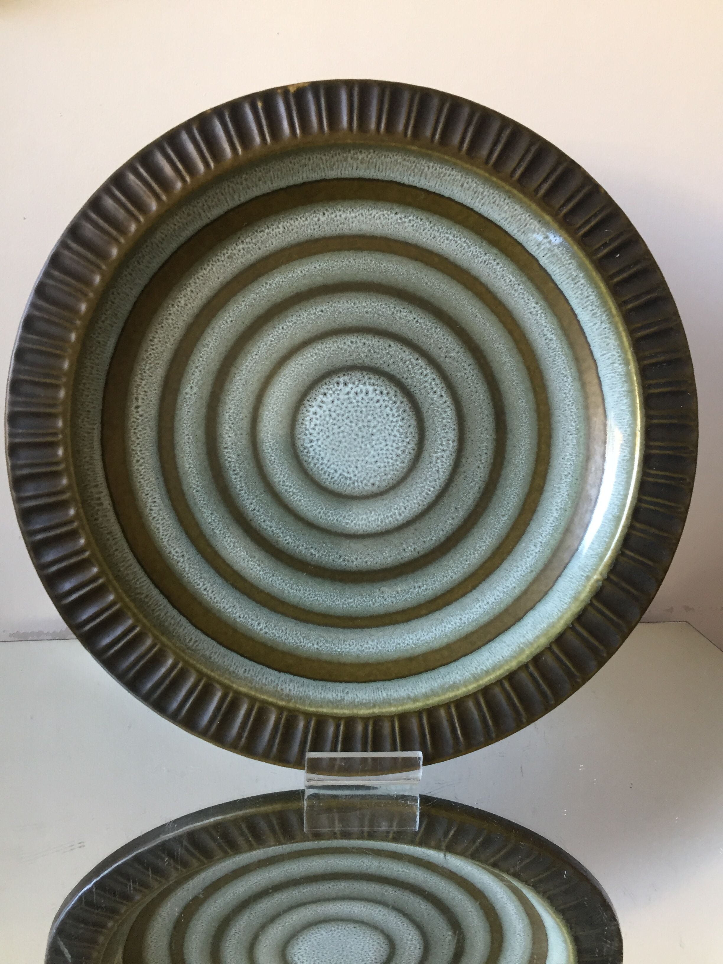 Assiette Knabstrup Denmark 1960’s Glazed Ceramic Decorative plate