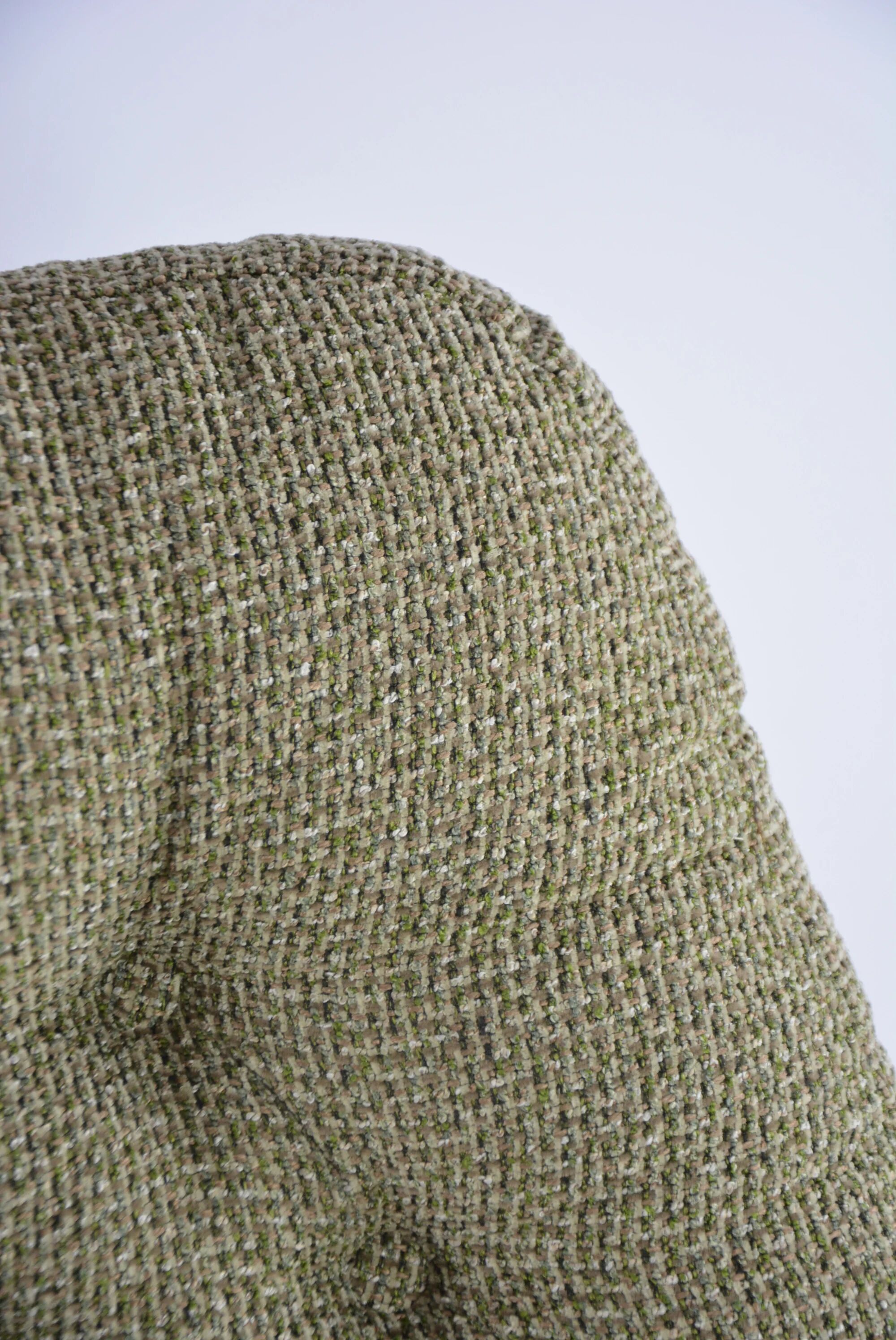 Green swivel Scandinavian armchair