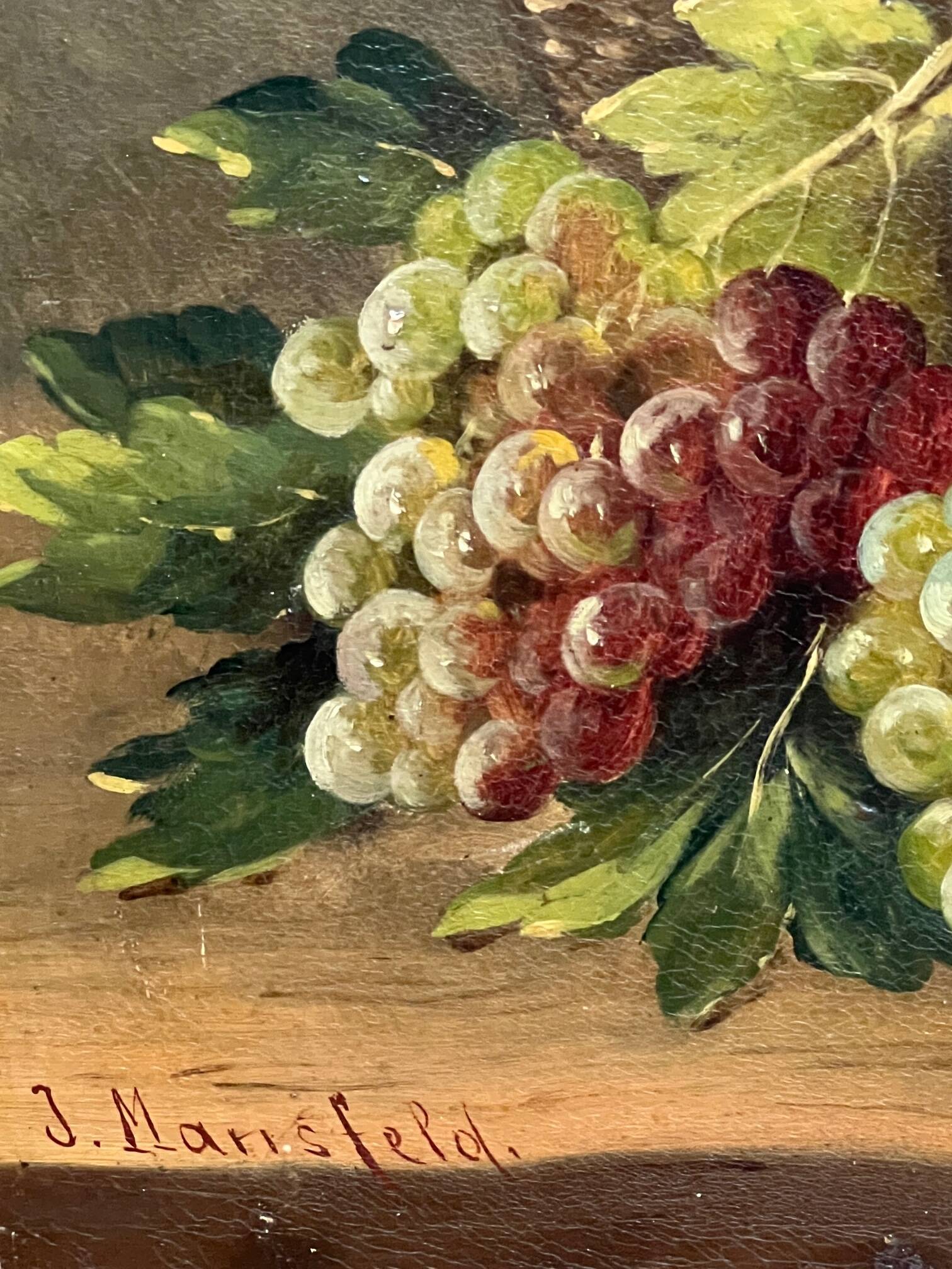 Josef Mansfeld (1819-1894). Still life with flowers and fruit.