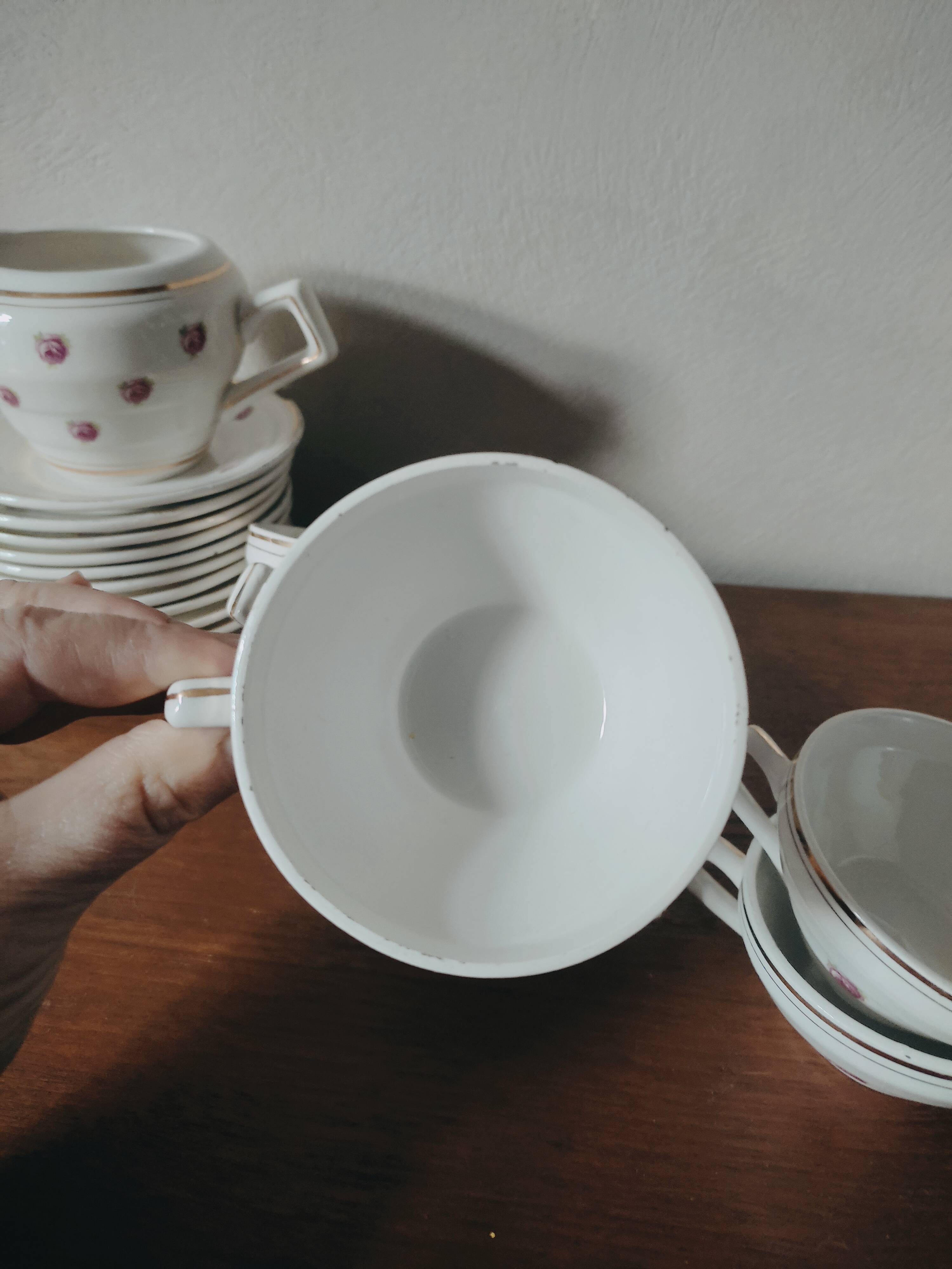 Coffee or tea set in Earthenware St Amand