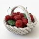 Italian ceramic cherry basket signed Bassano – Vintage