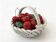 Italian ceramic cherry basket signed Bassano – Vintage