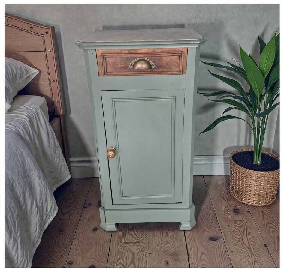 Small antique bedside table