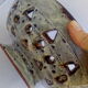 Ethnic cut in grey and brown enamelled earth