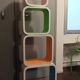Cubes nesting shelf in colored interior white wood x4