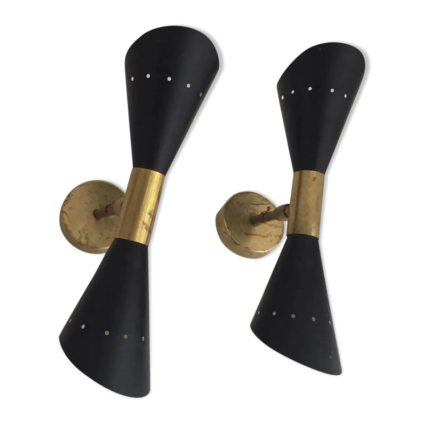 Pair butterfly socnces in the style of the 50