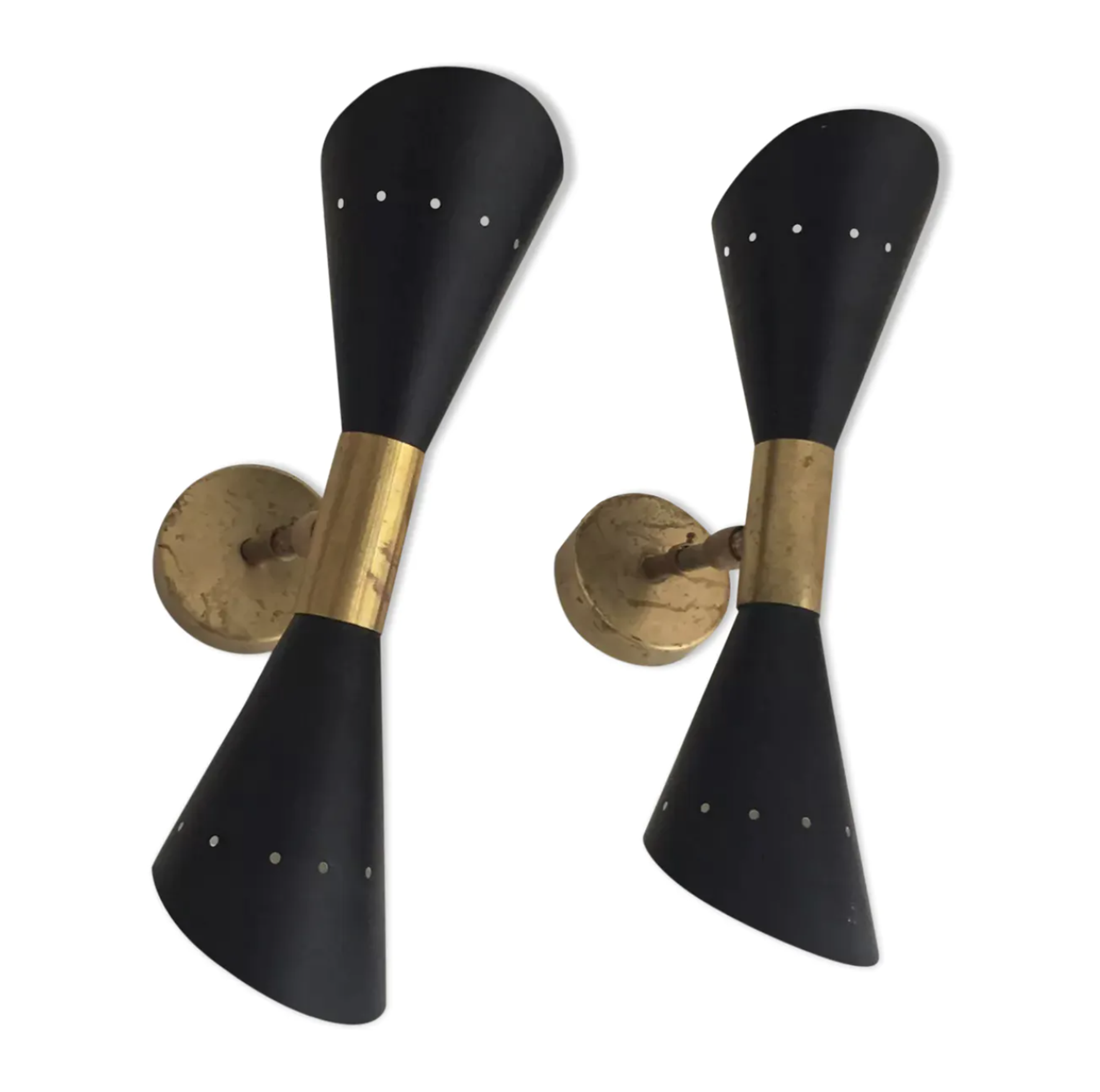 Pair butterfly socnces in the style of the 50