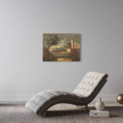 Peinture de paysage marin italienne du XVIIIe siècle.