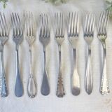 Set of 8 Vintage Mismatched Forks