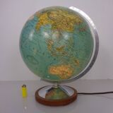 Vintage Illuminated Duo Glass Globe by Paul Oestergaard for Columbus, Germany, 1950s