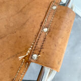 Vintage Chair Les Arcs in leather, published by Dal Vera, 1960s-70s