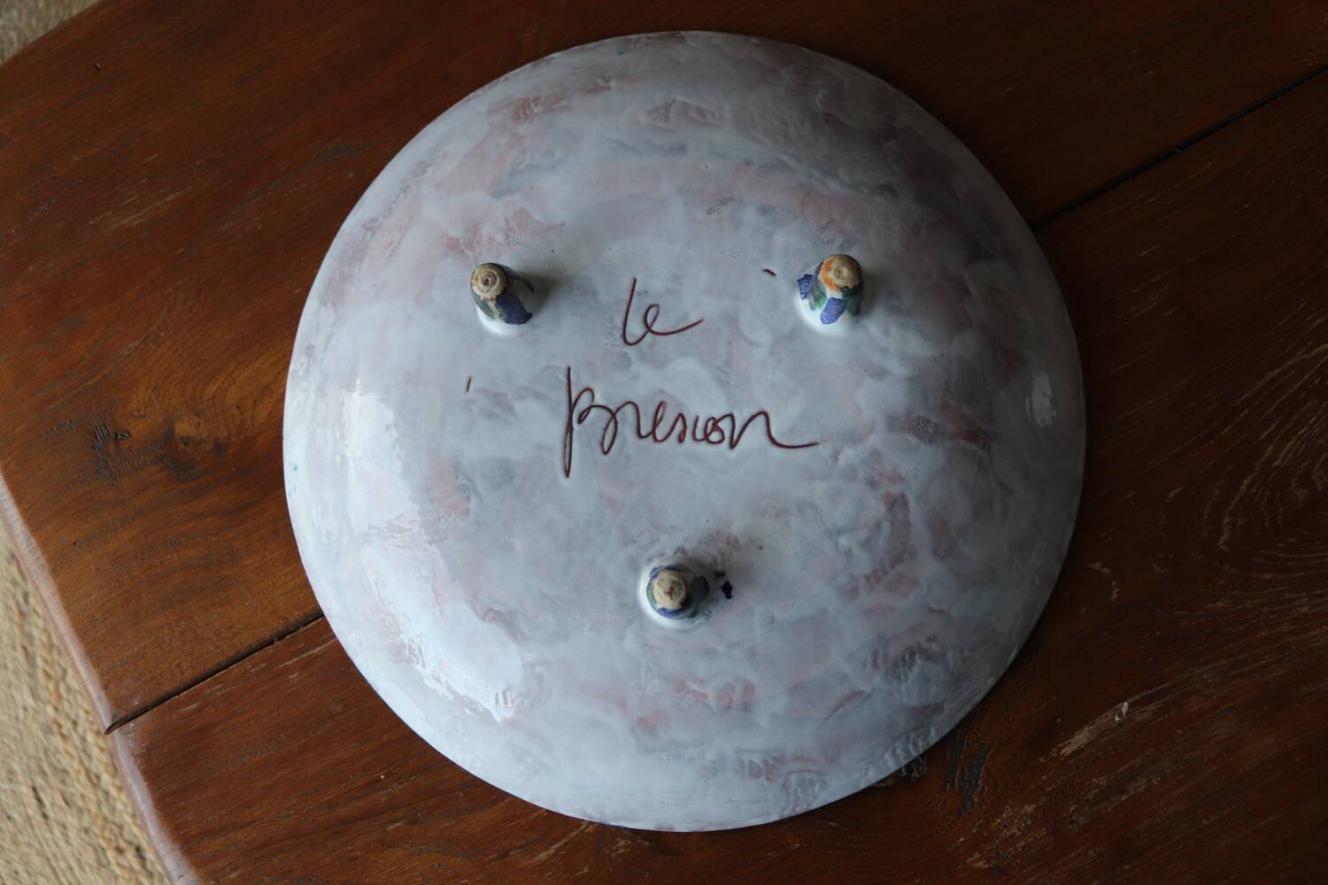 Tripod ceramic plate the Brescon