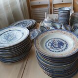 Vaisselle chinoise en porcelaine dite graine de riz  des années 50