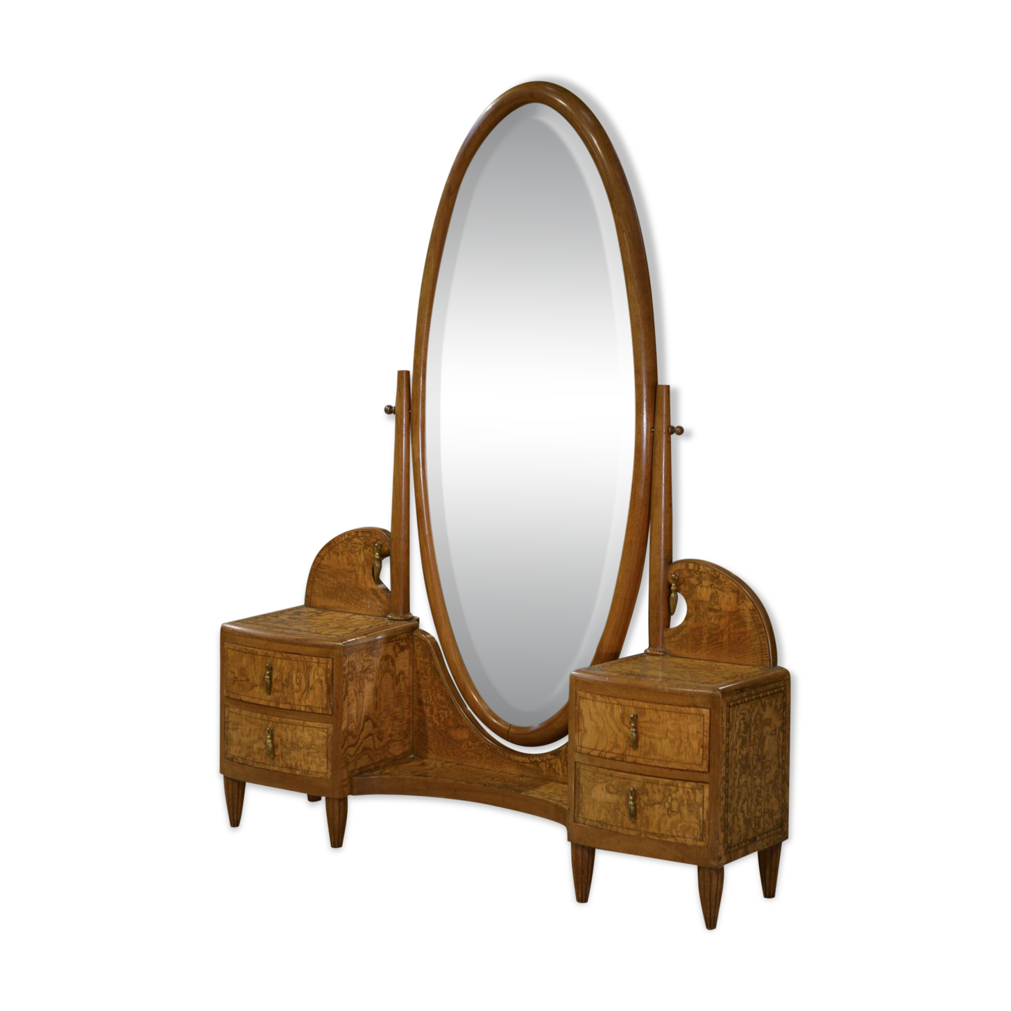 Art Deco full-length mirror by Octave Dupont, 1930s.