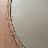 Pair of oval mirrors with stucco and lasca frame 55x44cm