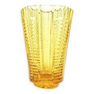 Art Deco vase, crystal, Bohemia, Czech Republic, 1930s