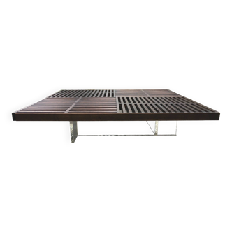 90s slat and Plexiglas coffee table