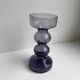 Candlestick diabolo design smoked glass 70s