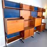 Mid-Century Modern modular wood bookcase from 50s