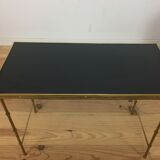 Brass side table, golden bamboo, 1950s