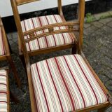Lot de 4 chaises de salle à manger vintage en acajou