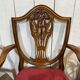 Set of 12 English Regency style beech armchairs from the 1970s.
