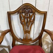 Set of 12 English Regency style beech armchairs from the 1970s.