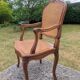 Antique Louis XV Style Armchair 20th Century Oak Caning Office Living Room