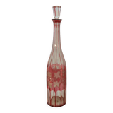 Old Baccarat crystal decanter with grape vine leaf decor