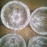 4 wine glasses, standing, crystal