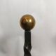 Paire de chenets boule laiton