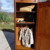 Louis XV style bonnetière in solid cherry wood