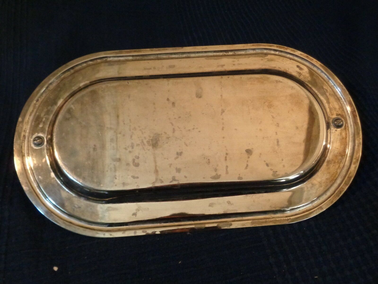 Rectangular dish in stainless steel louis style vintage swan head